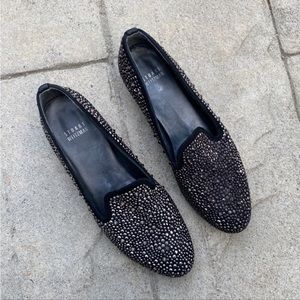 - Stuart weitzman shoes. slipbead studded smoking slippers size 7